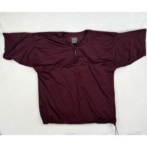 Easton 1/4 Zip Pullover Men's XL Short Sleeve Burgundy Light‎ Weight